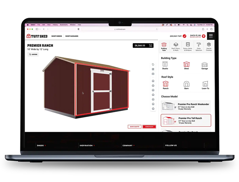 Design your Tuff Shed online